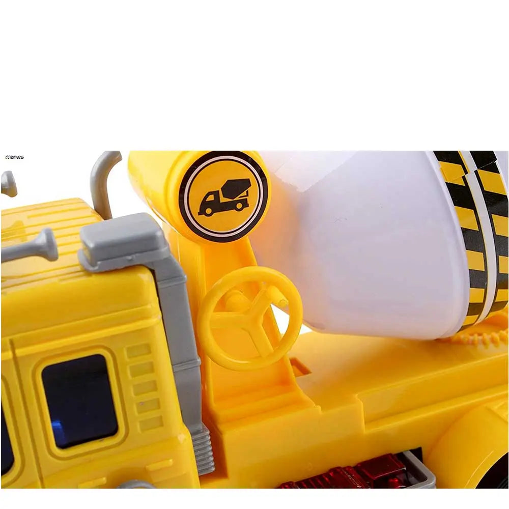 Friction Powered Cement Mixer Truck Toy With Lights And Sound G8Central