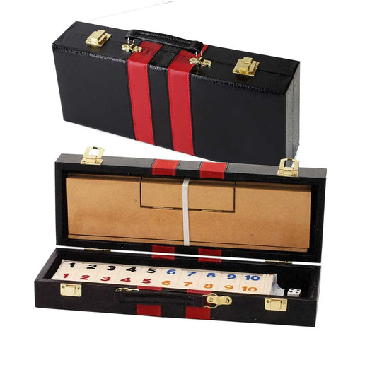 Deluxe Rummy Tile Game Set with 4 Wooden Racks – 106 Tiles 🃏✨ G8Central.com