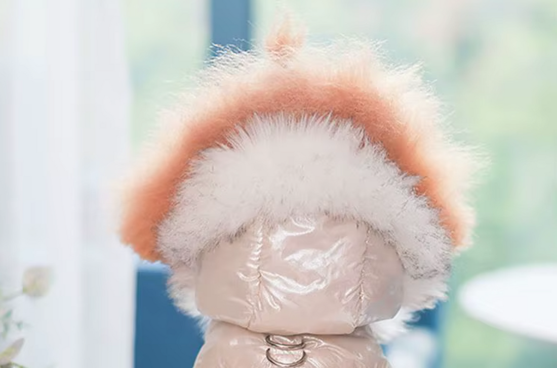 🐶🐱❄️ Dogs & Cats Warm Coat Jacket | Cozy Fleece Hoodie Dress with Leash Buckle for Winter Adventures