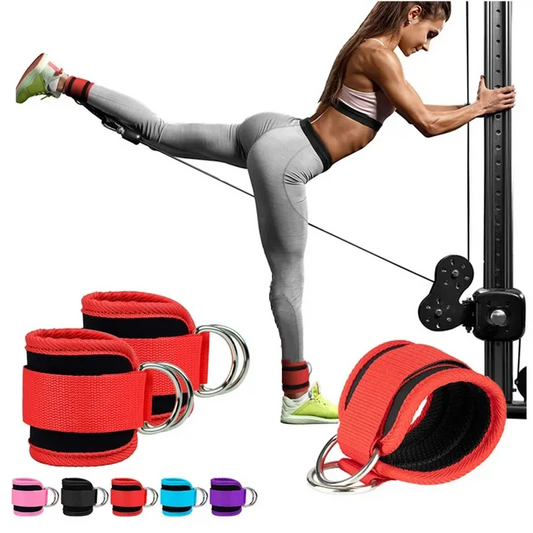 🍑✨ Double D-Ring Cable Ankle Straps: Sculpt Your Glutes, Tone Your Legs & Strengthen Your Lower Body Easily!