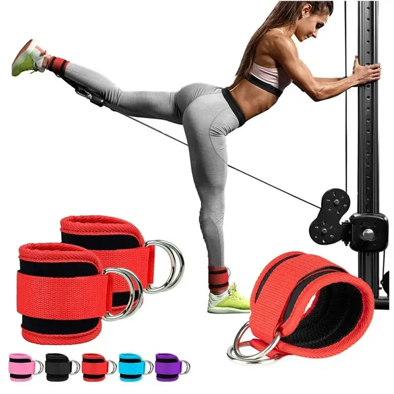 🍑✨ Double D-Ring Cable Ankle Straps: Sculpt Your Glutes, Tone Your Legs & Strengthen Your Lower Body Easily! G8Central.com