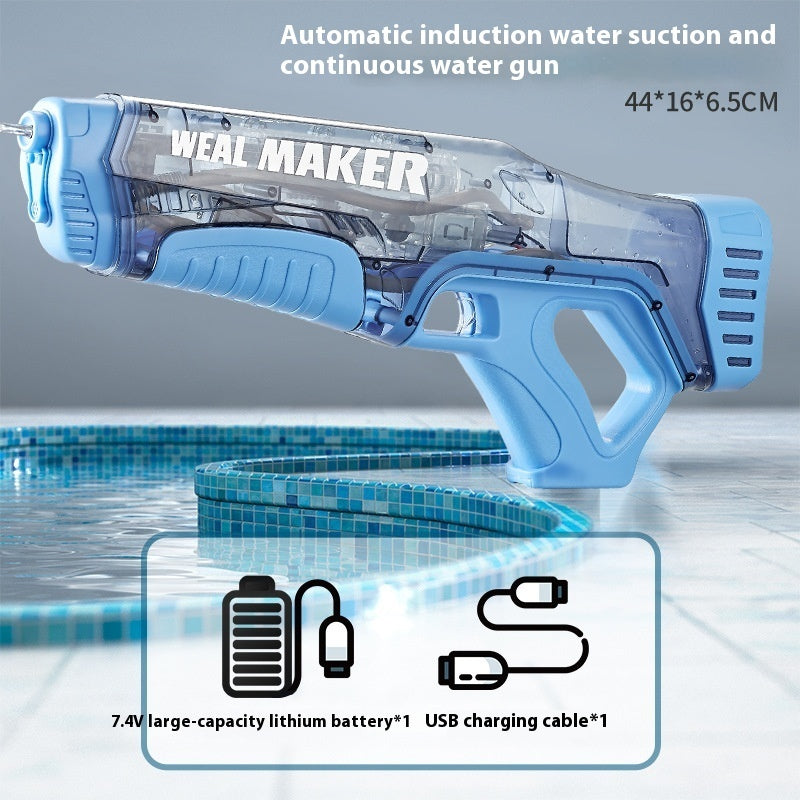 🦖💦 Dinosaur Electric Water Gun – Automatic Water-Absorbing Waterproof Water Blaster Toy for Kids & Outdoor Play