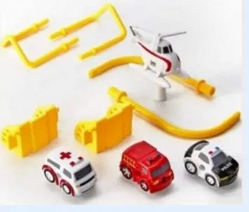 Cars Pass Through Big Adventure Parking Lot Rail Car Toy Car Track Kids Toy G8Central.com