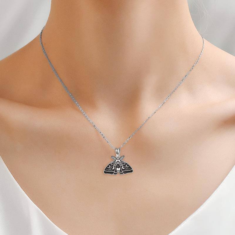 Skull Jewelry Death Head Moth Necklace Moon Pendant Necklace Jewelry Gifts For Women