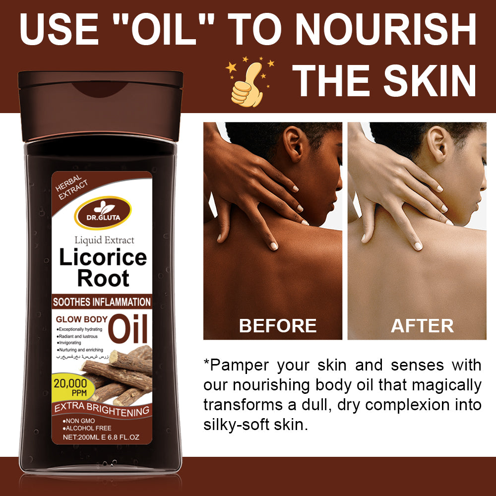Licorice Root Oil Herbal Extract Liquid Extract Whitening Body Oil Extra Brightening Skin Care 200ml