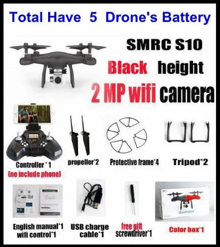 Sales Promotion WiFi 2MP Camera With S10 SMRC FPV Quadcopter Drone Helicopter UAV Micro Remote Control Toy RACER KIT Aircraft G8Central.com