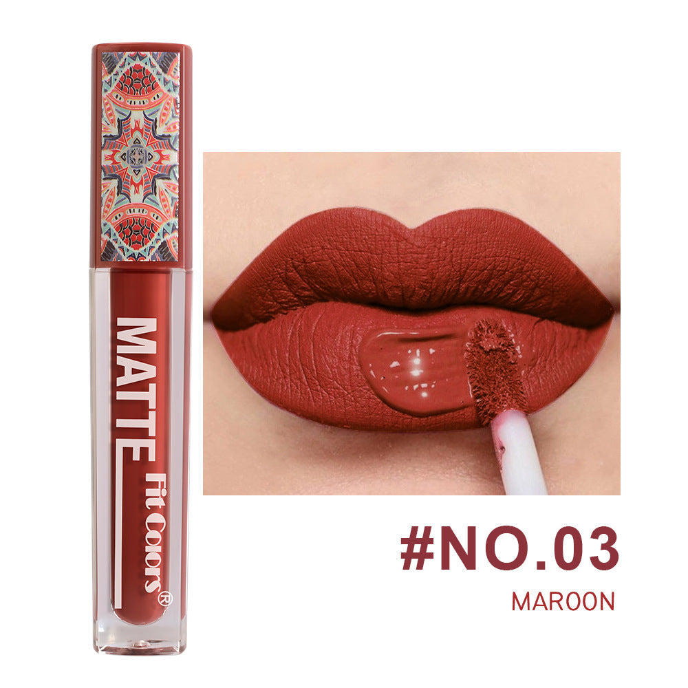 Bohemian Style Lip Lacquer – Velvet Matte No-Stain Transfer-Proof Lip Gloss 💄✨