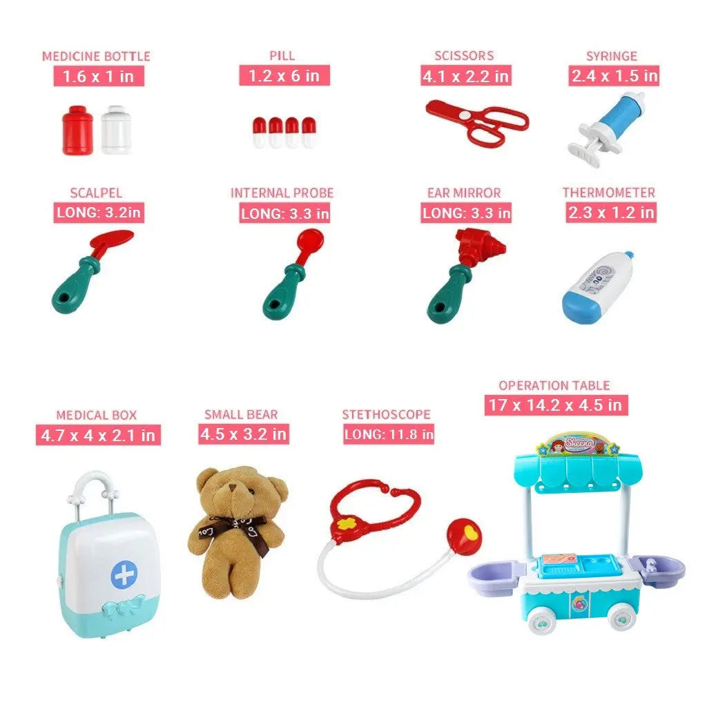 Doctor Kit Surgical Car with Music Children Play House Educational Role Play G8Central.com