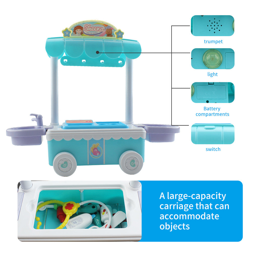 Doctor Kit Surgical Car with Music Children Play House Educational Role Play