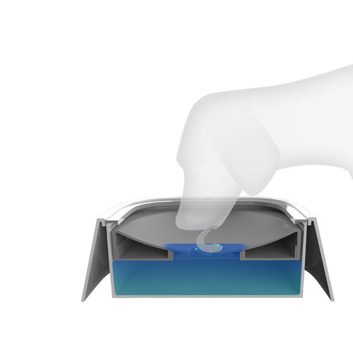 1.58 qt. Cat Dog Water Bowl Carried Floating Bowl Anti-Overflow Slow Water Feeder Dispenser Pet Fountain ABS&PP Dog Supplies