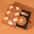 Bear Three-Color Lipstick Cushion Set – Cute Two-Piece Lip Makeup Kit 💄🐻