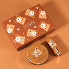 Bear Three-Color Lipstick Cushion Set – Cute Two-Piece Lip Makeup Kit 💄🐻