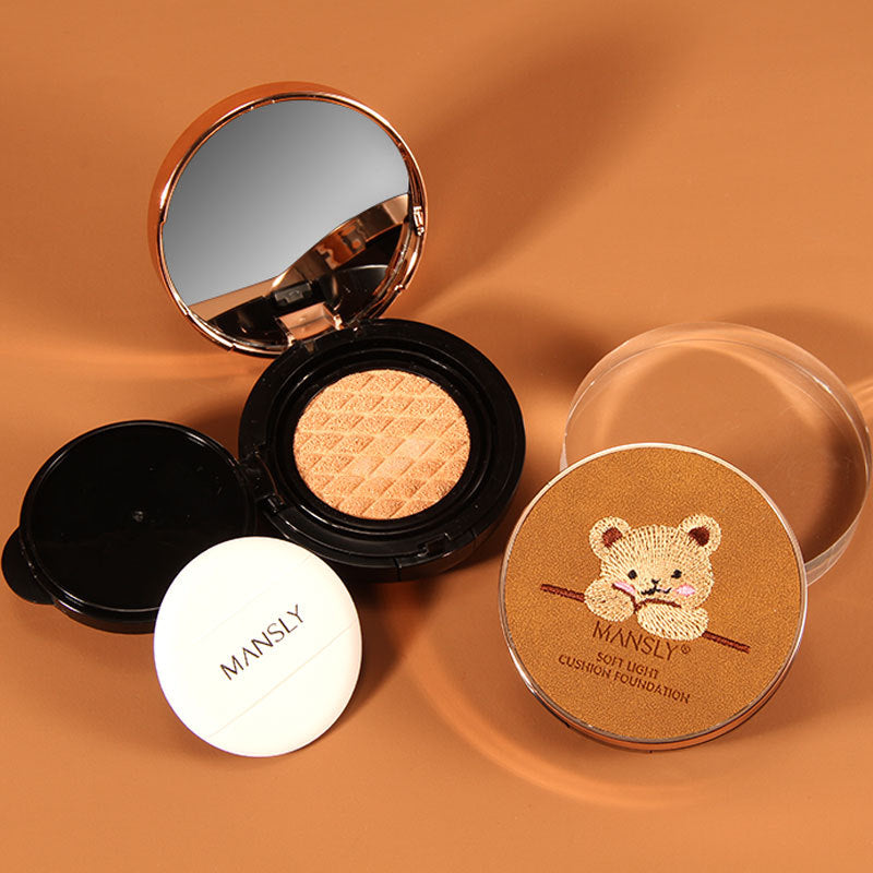 Bear Three-Color Lipstick Cushion Set – Cute Two-Piece Lip Makeup Kit 💄🐻