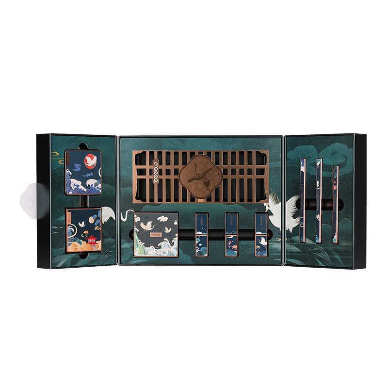Chinoiserie Makeup Set – Carved Lipstick & Eyeshadow Luxury Beauty Kit 💄