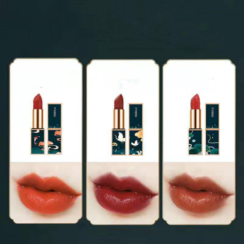 Chinoiserie Makeup Set – Carved Lipstick & Eyeshadow Luxury Beauty Kit 💄