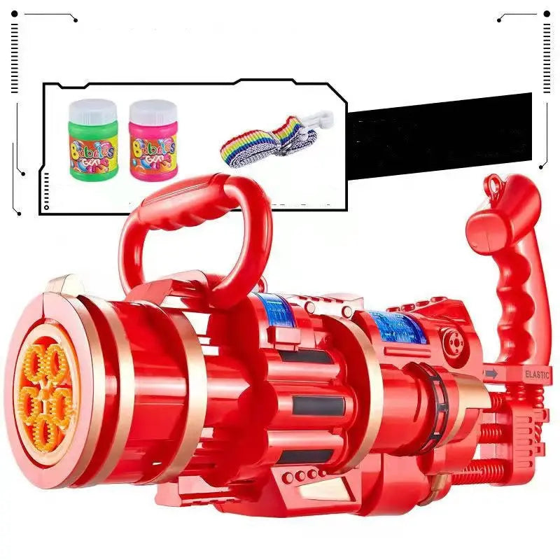Gatling Bubble Gun Machine Chilean's Automatic Electric Bubble Machine Porous Light Music G8Central.com