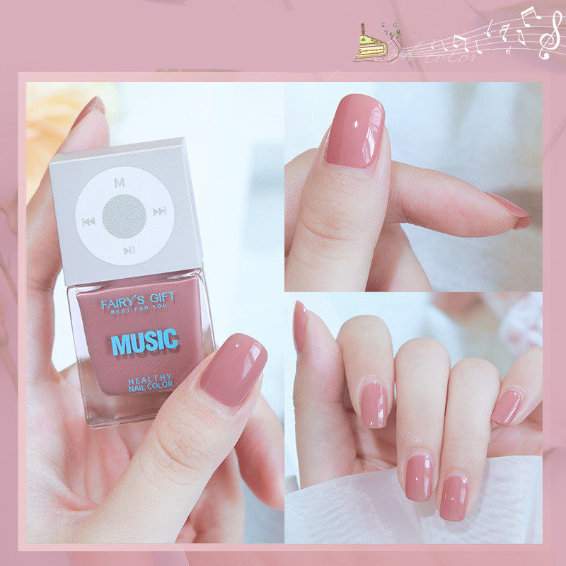 🍒 Odorless Baking-Free Nail Polish – Non-Peelable Oily Cherry Color Nail Polish