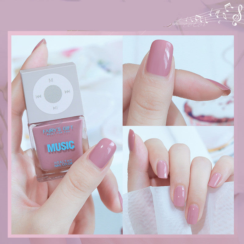 🍒 Odorless Baking-Free Nail Polish – Non-Peelable Oily Cherry Color Nail Polish