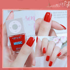 🍒 Odorless Baking-Free Nail Polish – Non-Peelable Oily Cherry Color Nail Polish