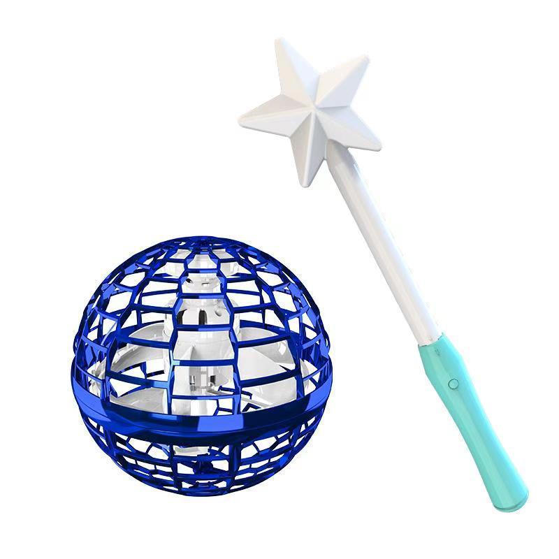Flying Ball Spinner Hand Controlled Spinner Toy Drone Helicopter 360 Rotating Mini UFO With Light Kids Gifts