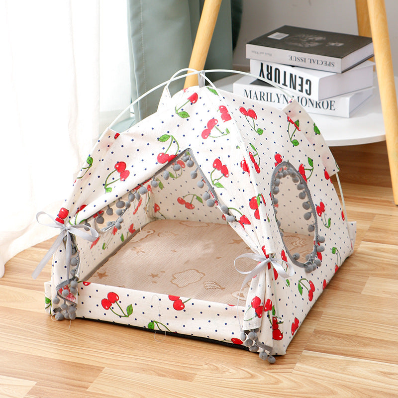 Cat and Small Dog Cozy Tent or House Enclosed Pet Bed