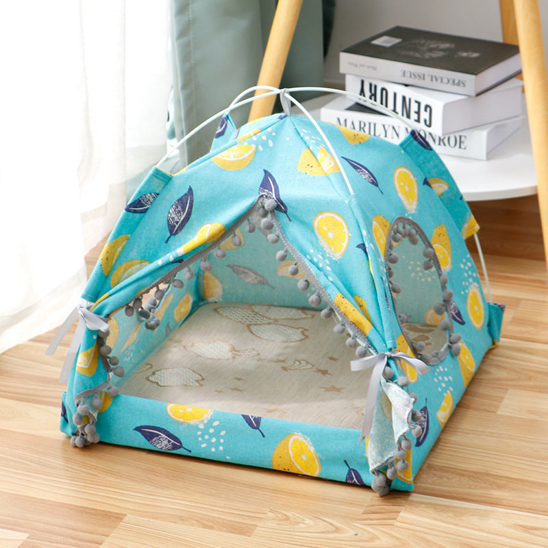 Cat and Small Dog Cozy Tent or House Enclosed Pet Bed