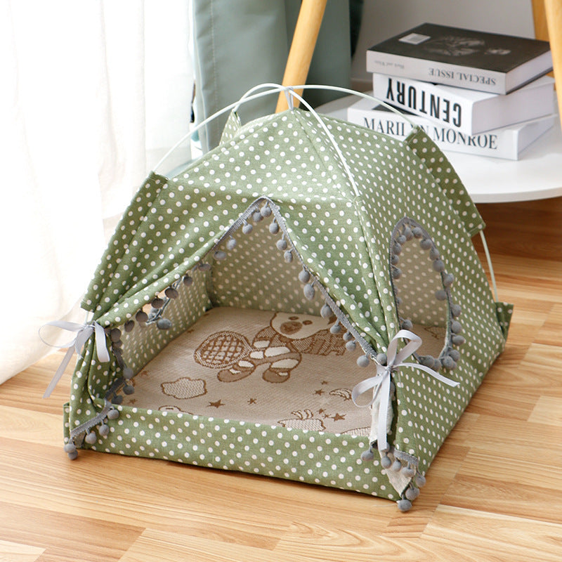 Cat and Small Dog Cozy Tent or House Enclosed Pet Bed