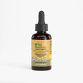 Bottle of Wild Mullein liquid drops with a dropper on a white background
