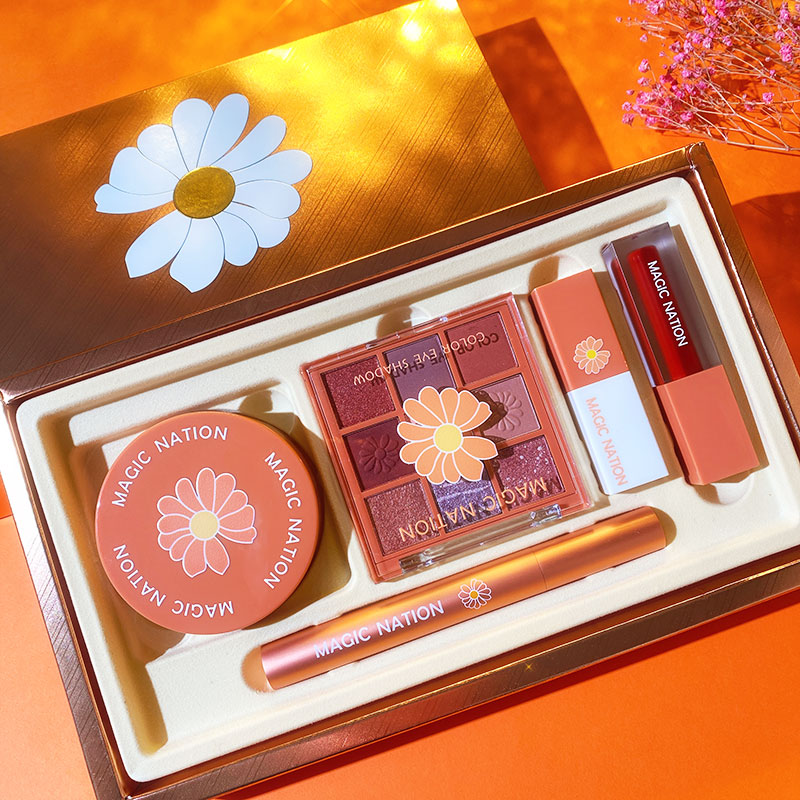 Dream Country Flower Chaoyuexi 5-Piece Makeup Set – Complete Beauty Cosmetic Kit 💄