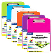 Clipboard Storage Case Translucent, A-4 Letter Size | 6 Assorted Color | 12-Pack