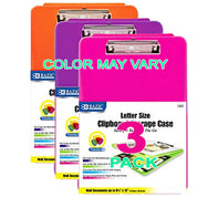 Clipboard Storage Case Translucent, A-4 Letter Size | 6 Assorted Color | 12-Pack