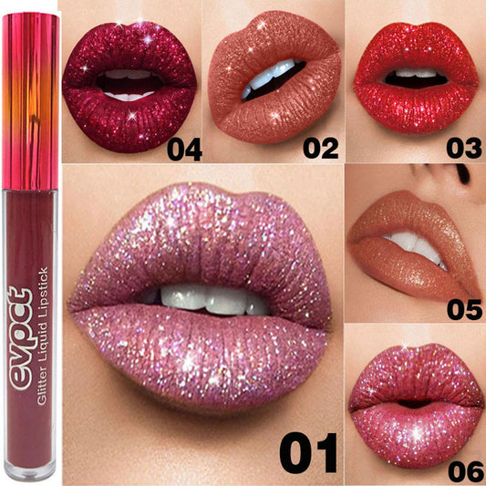 Metallic Lip Gloss Lipstick – Shiny Mirror Metallic Lip Color 💄✨