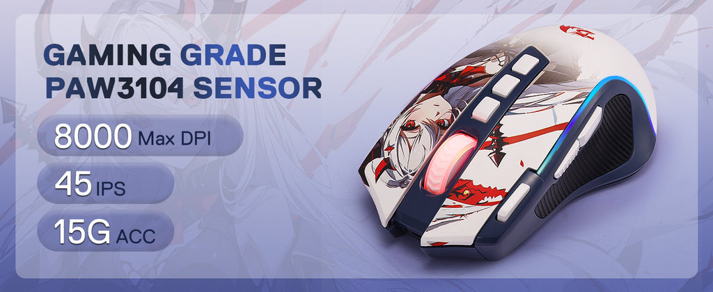 🔥🖱️ Redragon M612AK PRO RGB Gaming Mouse – 8000 DPI Dual Mode