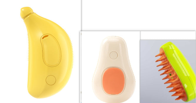 Steamy Cat Brush – Electric Self-Cleaning Steam Pet Comb for Cats & Dogs | Avocado Shape Grooming & Massage Brush