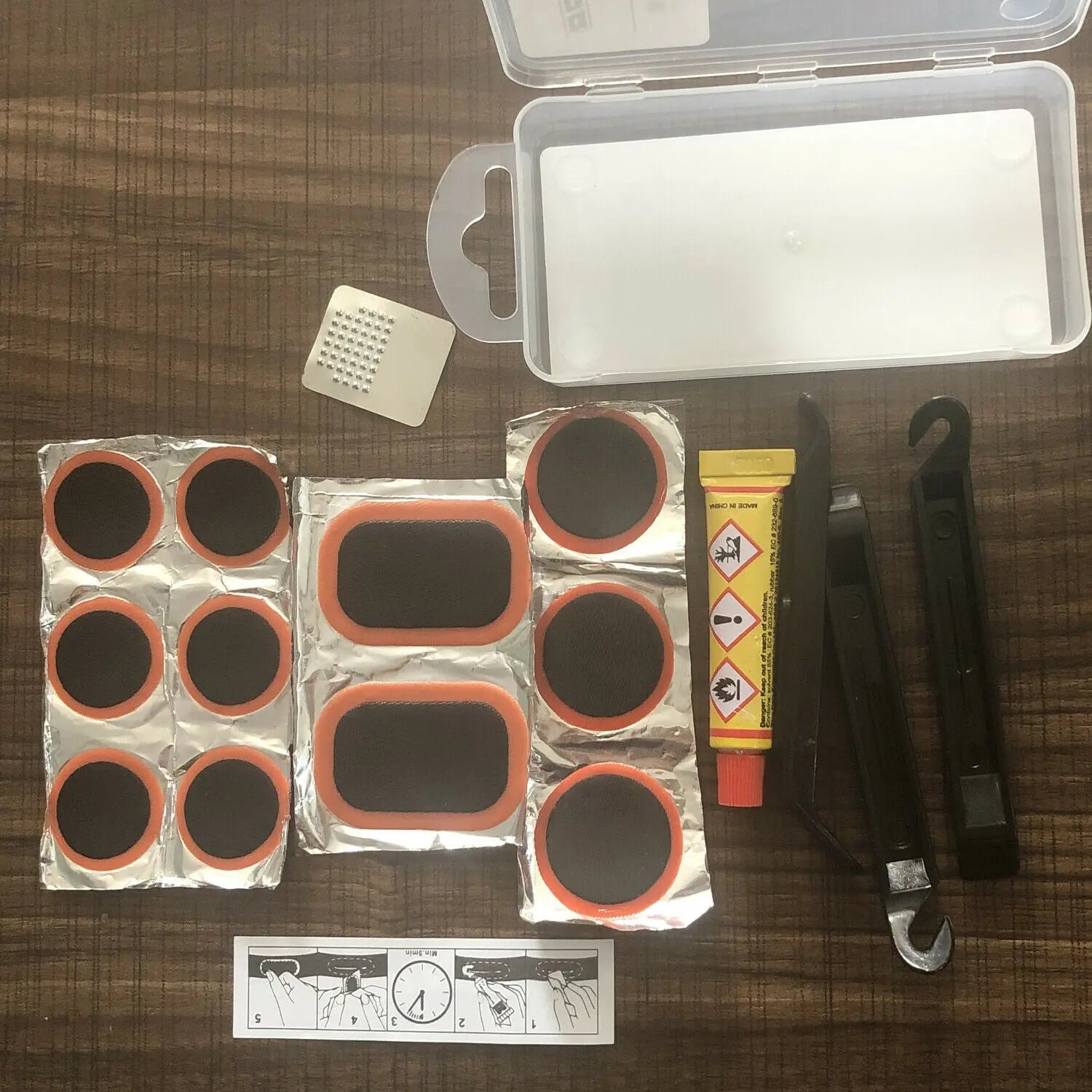 Bike Patch Kit Bicycle Tire Repair Inner Tube Fix Puncture Glue Patches Tool Set g8central.com