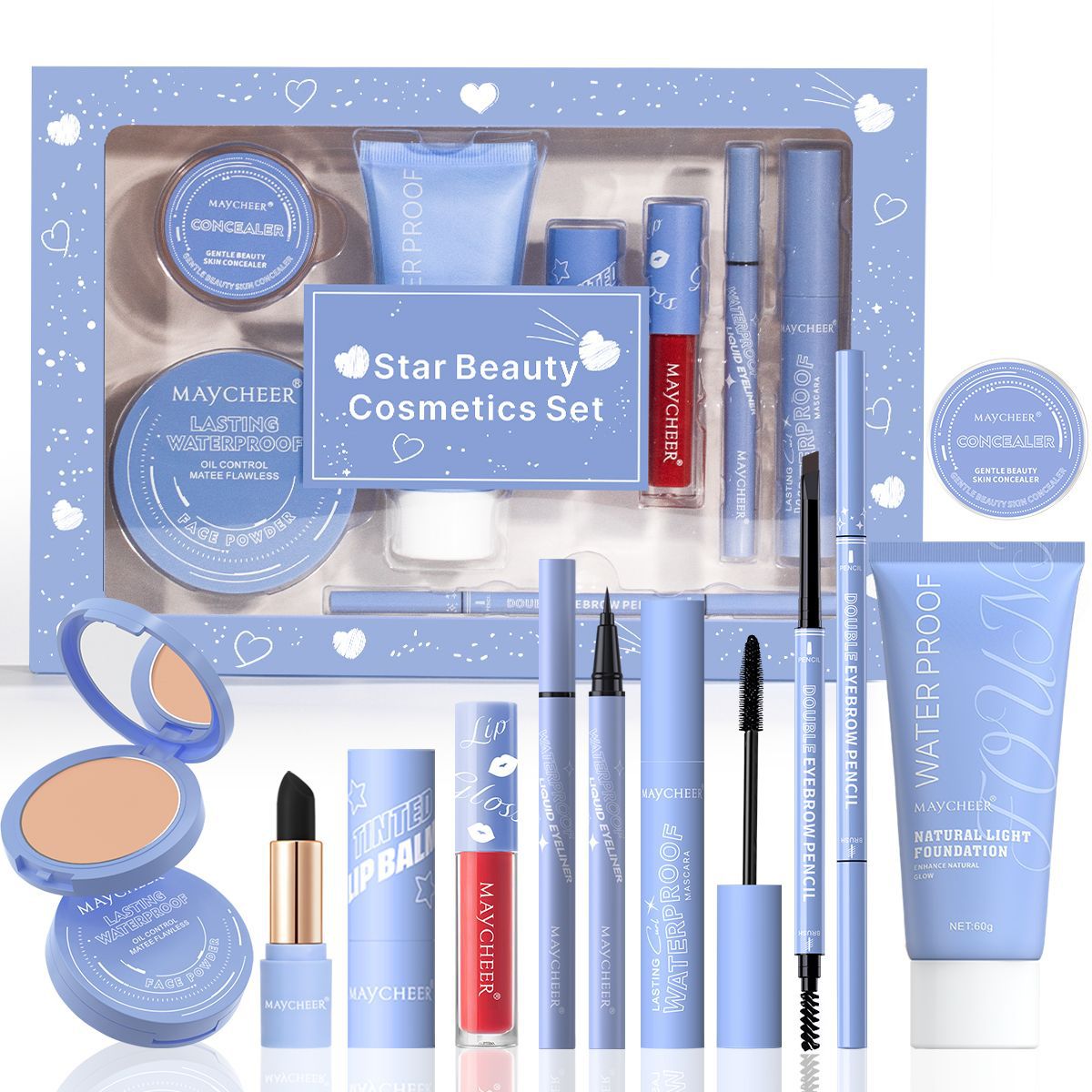 Heart-to-Heart Beauty Kit Mascara – Complete Makeup Gift Set 💄