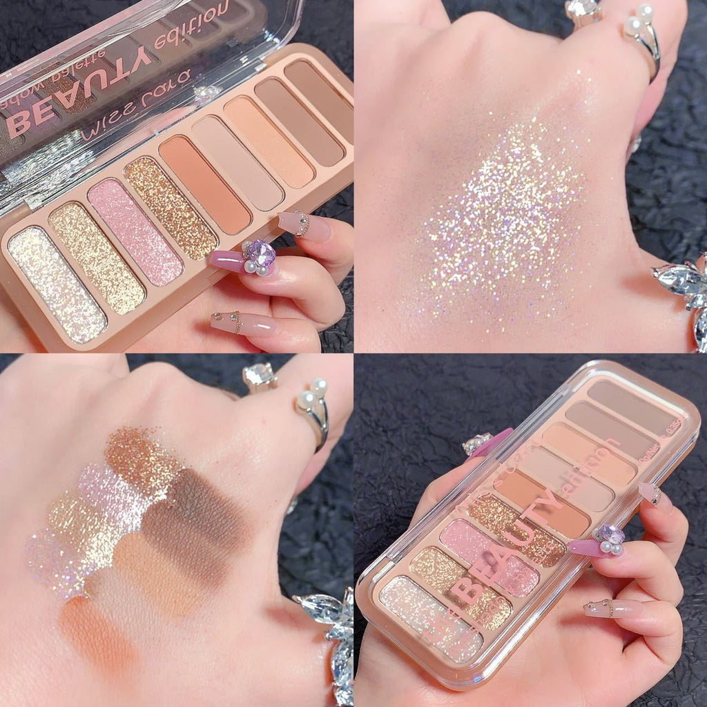 9 Color Daily Eyeshadow Palette – Natural Matte & Shimmer Eye Makeup ✨