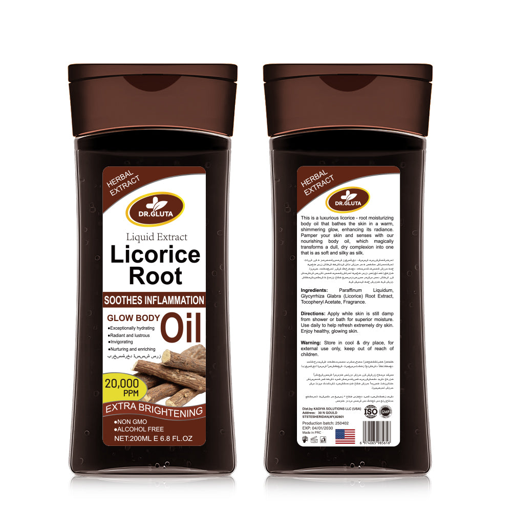 Licorice Root Oil Herbal Extract Liquid Extract Whitening Body Oil Extra Brightening Skin Care 200ml