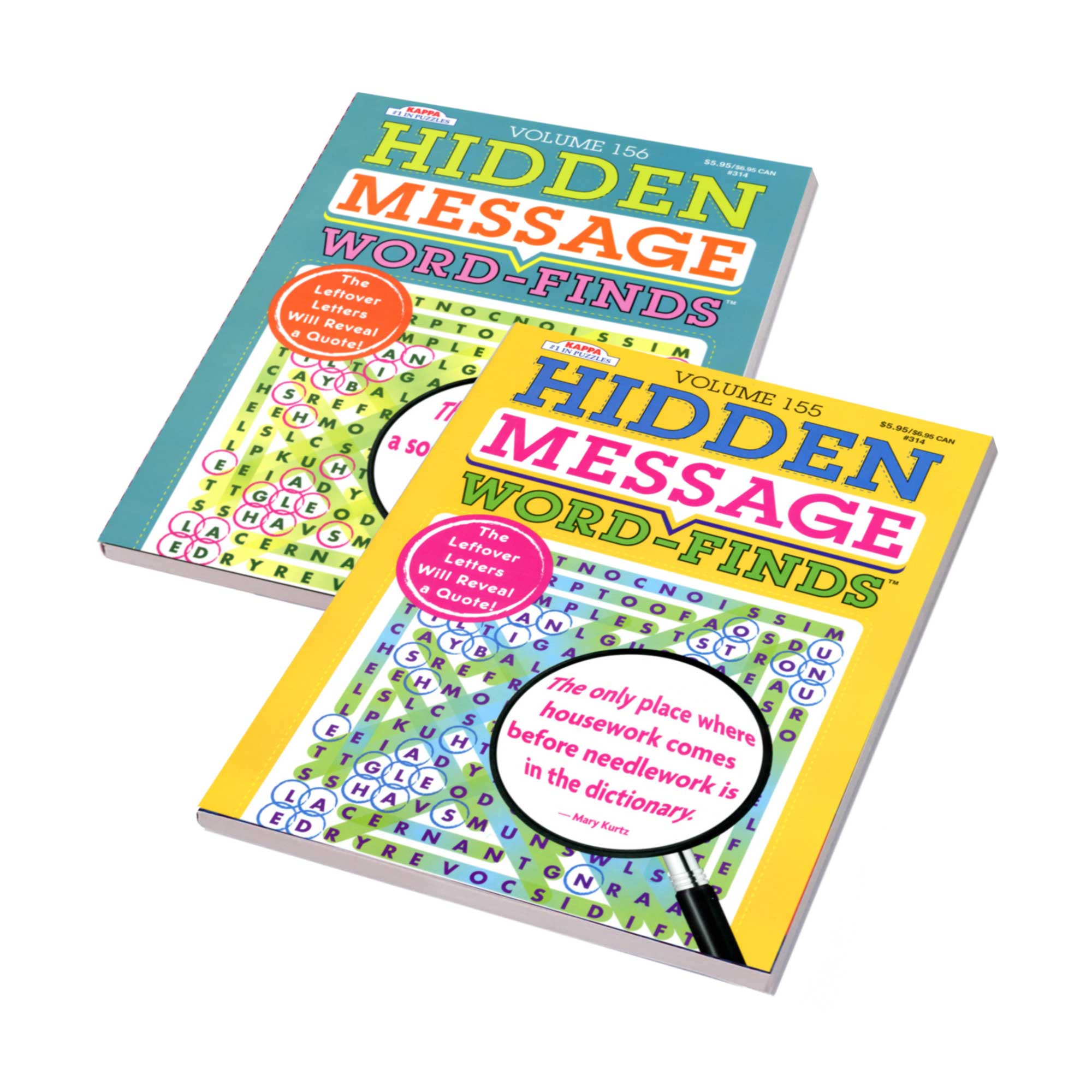Puzzle Book | KAPPA Hidden Message Word Finds Book | 2-Titles