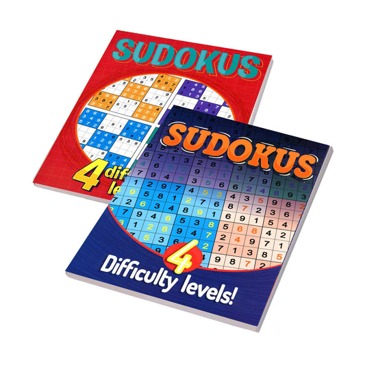 SUDOKUS Puzzle Books With Four Difficulty Level | 2-Titles