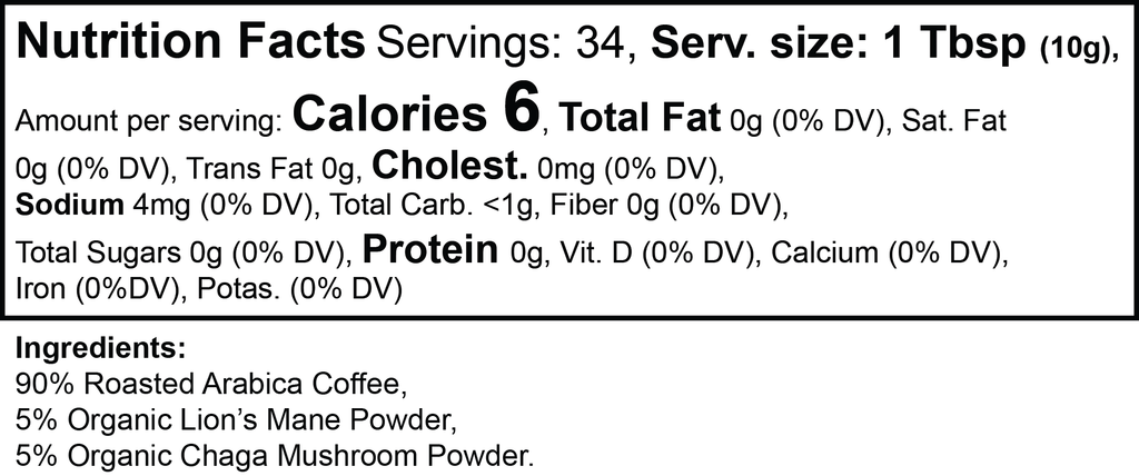Mushroom Coffee for Focus & Energy (No Jitters) ☕ | Lion’s Mane + Chaga | Smooth Medium Roast | Clean Daily Performance
