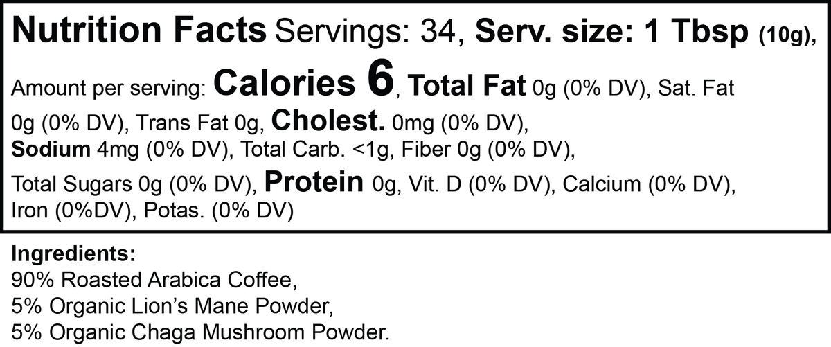 Mushroom Coffee for Focus & Energy (No Jitters) ☕ | Lion’s Mane + Chaga | Smooth Medium Roast | Clean Daily Performance