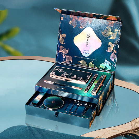 Antique Carved Lipstick with Brush – Elegant Beauty Gift Set 💄