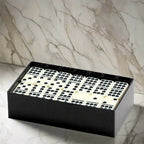 Double 9 Standard Dominoes Set | IVORY Tiles with Black Pips G8Central