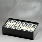 Double 9 Standard Dominoes Set | IVORY Tiles with Black Pips G8Central