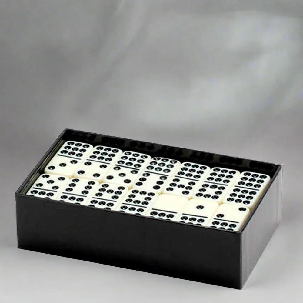 Double 9 Standard Dominoes Set | IVORY Tiles with Black Pips G8Central