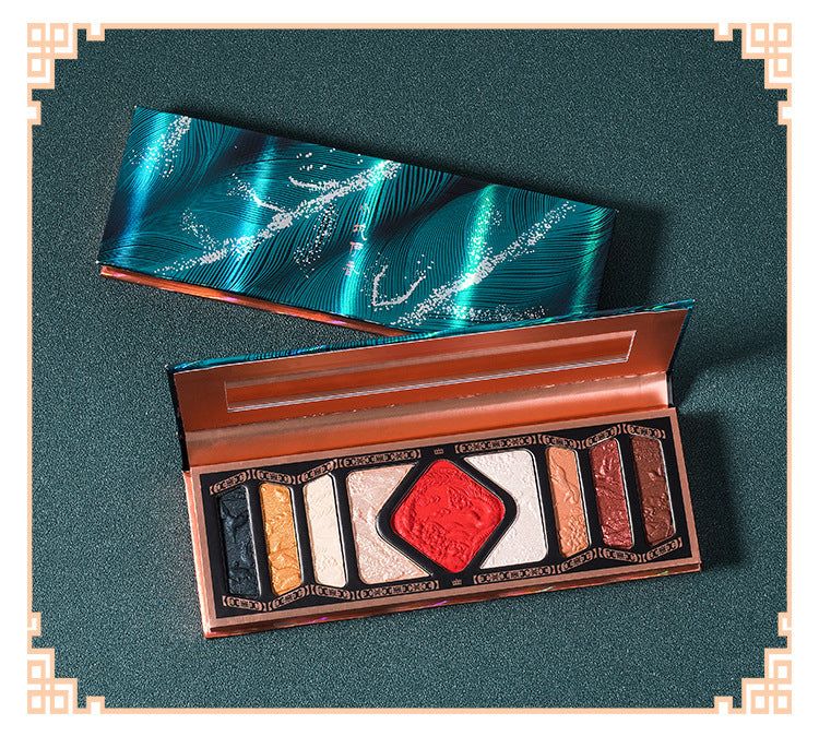 Hundred Birds Chaofeng Relief Eyeshadow Palette – Luxury Embossed Artistic Makeup ✨🕊️