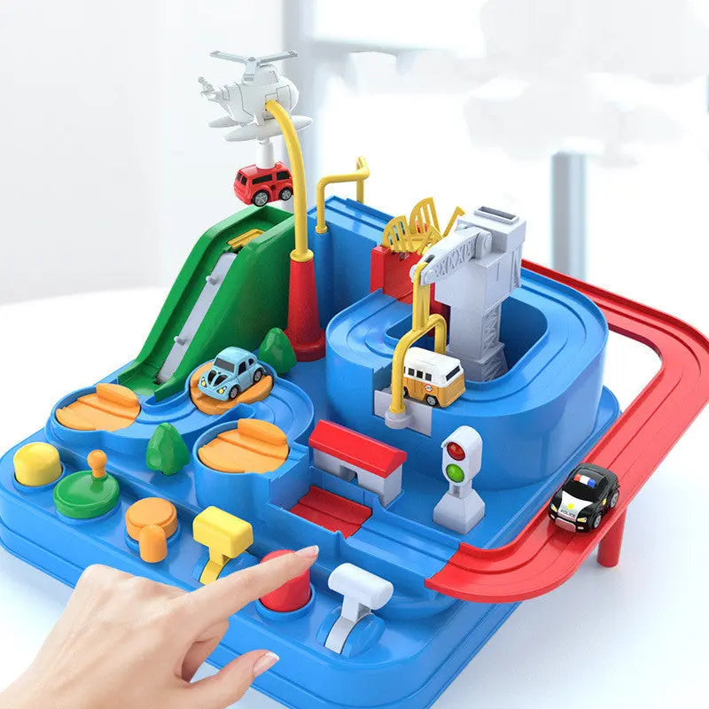Cars Pass Through Big Adventure Parking Lot Rail Car Toy Car Track Kids Toy G8Central.com