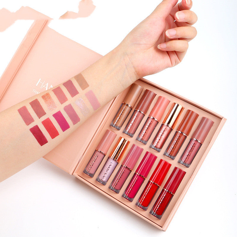 2 Color Book Lip Gloss Set – Matte Liquid Lipstick Makeup Collection 💄✨