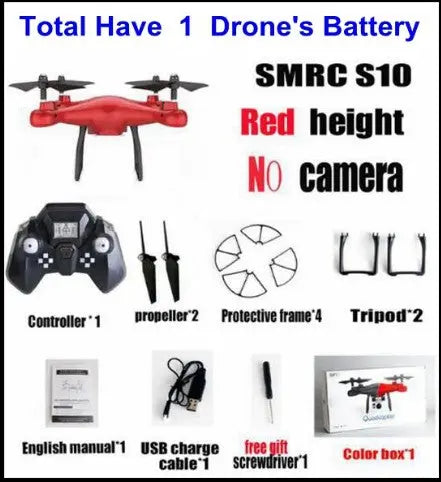 Sales Promotion WiFi 2MP Camera With S10 SMRC FPV Quadcopter Drone Helicopter UAV Micro Remote Control Toy RACER KIT Aircraft G8Central.com